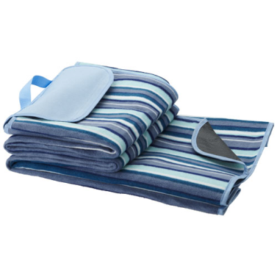 RIVIERA WATER-RESISTANT OUTDOOR PICNIC BLANKET in White & Blue