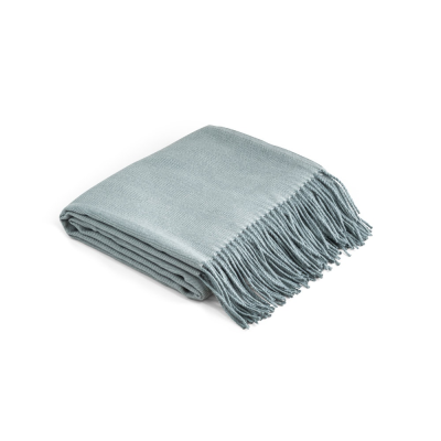 SMOOTH 100% ACRYLIC BLANKET with Ribbon & Personalisation Card in Grey