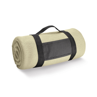 THORPE FLEECE BLANKET with Removable Handle in Beige