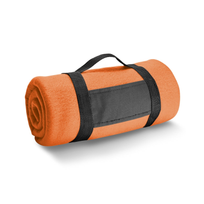 THORPE FLEECE BLANKET with Removable Handle in Orange