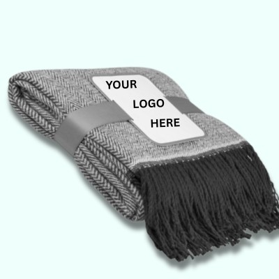 WOVEN BLANKET EMBROIDERED