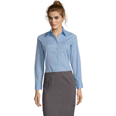 EDEN STRETCH LADIES SHIRT in Blue