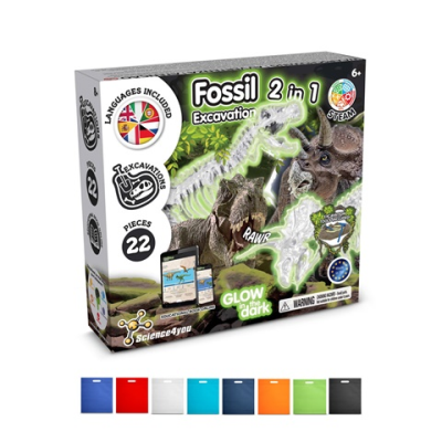2 in 1 Fossil Excavation Kit Iv Educational Game Supplied with a Non-Woven Gift Bag