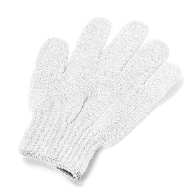 WHITE EXFOLIATING MASSAGE GLOVE & MITT