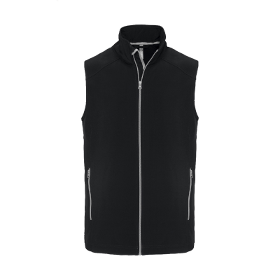 2-LAYER SOFTSHELL BODYWARMER VEST in Black