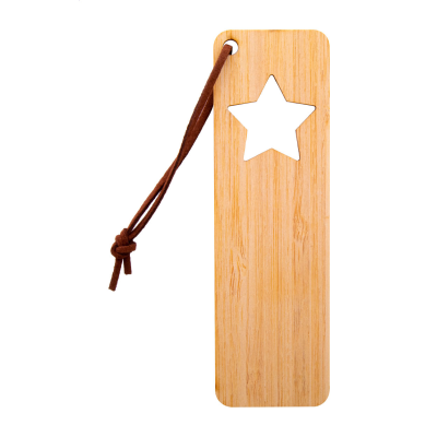 CHRISTMAS BOOKMARK, STAR in Natural
