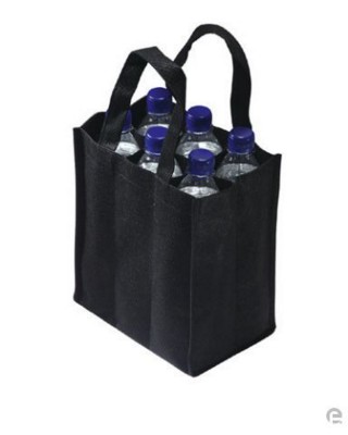 BOTTLE SHOPPER BAG in Black