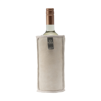 KYWIE WINE BOTTLE COOLER SUEDE in Beige