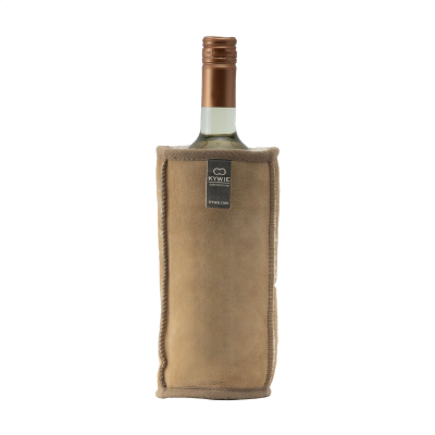 KYWIE WINE BOTTLE COOLER SUEDE in Camel