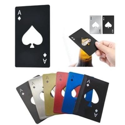 A OF SPADES CREDIT CARD BOTTLE OPENER - PROMOTIONAL CORPORATE GIFT