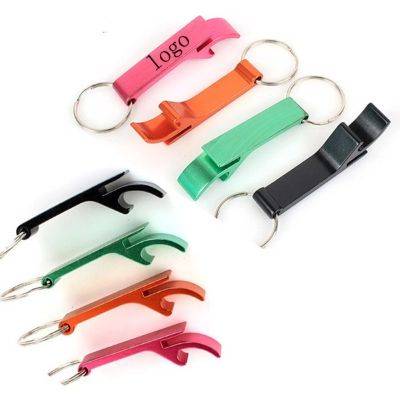 ALUMINIUM BOTTLE OPENER & KEYRING CHAIN - 2 1 & 2 INCHX1 & 2 INCH