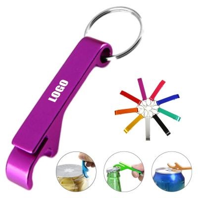 ALUMINIUM BOTTLE OPENER KEYRING CHAIN