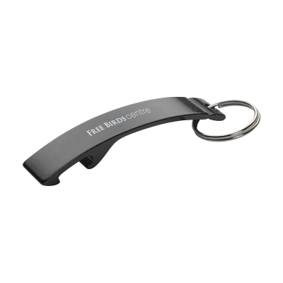 ALUMINIUM METAL OPENER KEYRING in Black