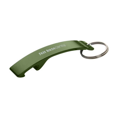 ALUMINIUM METAL OPENER KEYRING in Green