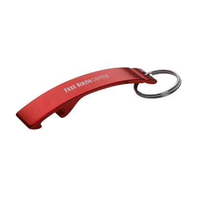 ALUMINIUM METAL OPENER KEYRING in Red