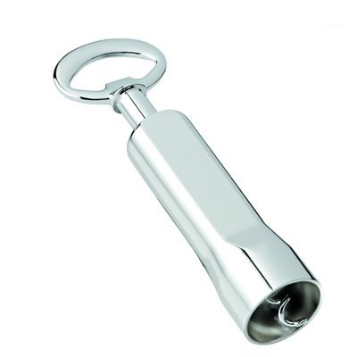 BACCHUS METAL CORKSCREW BOTTLE OPENER in Silver