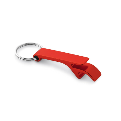 BAITT ALUMINIUM METAL KEYRING with Bottle Opener in Red