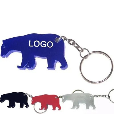BEAR SHAPE BOTTLE OPENER & KEYRING CHAIN