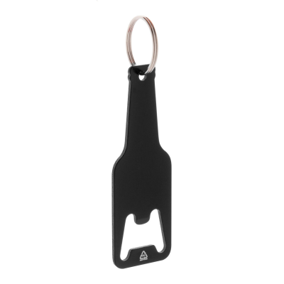 BOTTLE OPENER KEYRING in Black