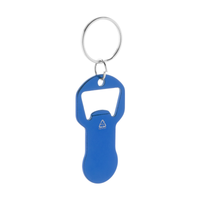 BOTTLE OPENER KEYRING in Blue