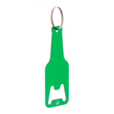BOTTLE OPENER KEYRING in Green