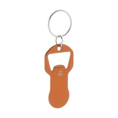 BOTTLE OPENER KEYRING in Orange