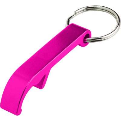 BOTTLE OPENER KEYRING in Pink
