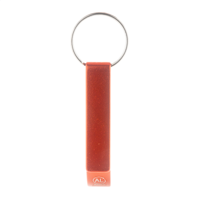 BOTTLE OPENER KEYRING in Red