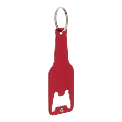 BOTTLE OPENER KEYRING in Red