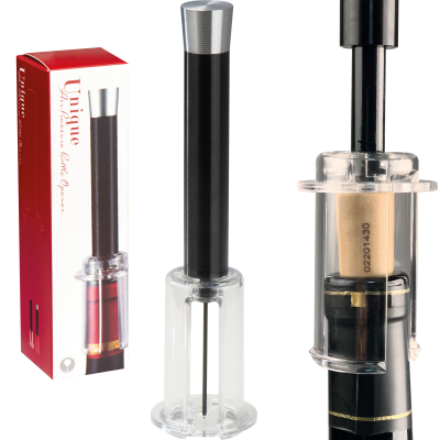 CORKSCREW BOTTLE OPENER in Black