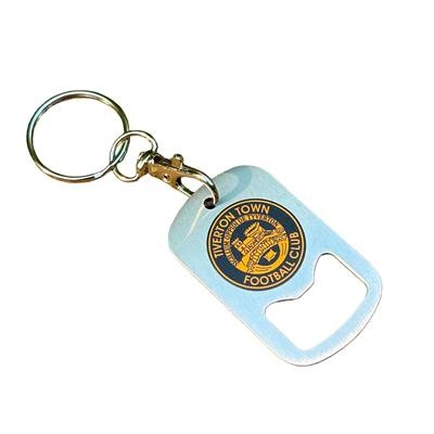 CUSTOM METAL BEER OPENER KEYRING with Full Colour Logo Print