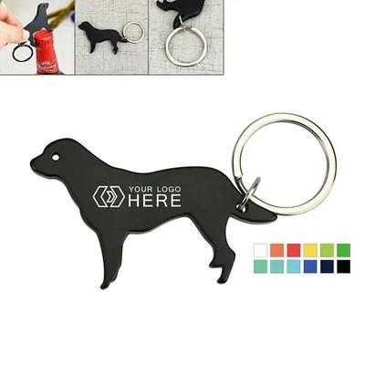 DOG SHAPE BOTTLE OPENER W & KEYRING CHAIN