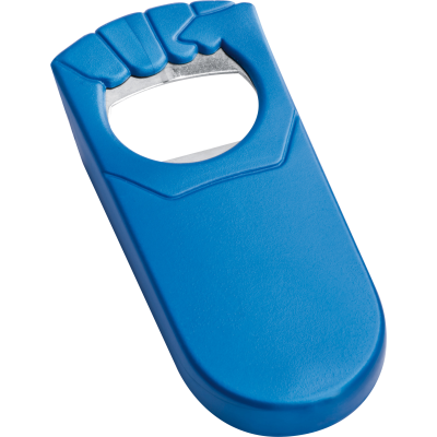FIST BOTTLE OPENER LUTON in Blue  - PROMOTIONAL CORPORATE GIFT