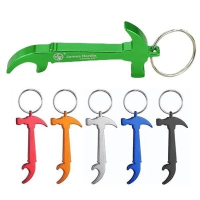 HAMMER SHAPE BOTTLE OPENER KEY HOLDER KEYRING