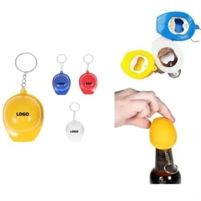HARD HAT BOTTLE OPENER KEYRING CHAIN