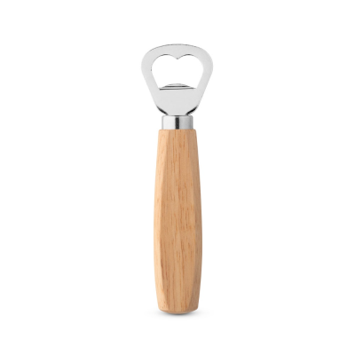 HOLZ BOTTLE OPENER in Metal & Wood in Light Natural