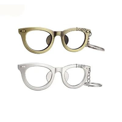 METAL BOTTLE OPENER KEYRING CHAIN with Sunglasses Shape