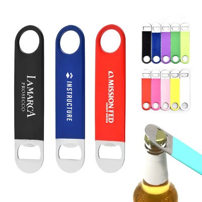 POCKET VINYL COATED PADDLE BOTTLE OPENER - PROMOTIONAL CORPORATE GIFT