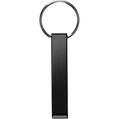 RECYCLED KEYRING BOTTLE OPENER in Black