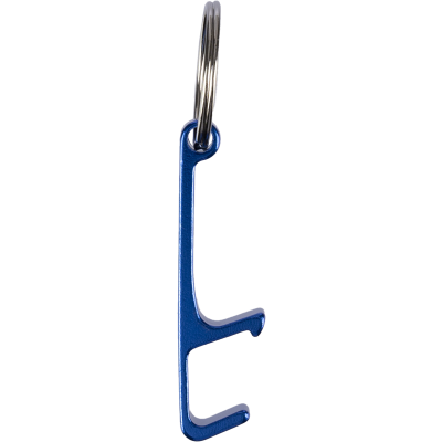 RECYCLED KEYRING BOTTLE OPENER in Cobalt Blue