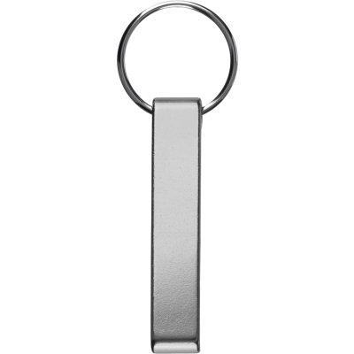 RECYCLED KEYRING BOTTLE OPENER in Silver