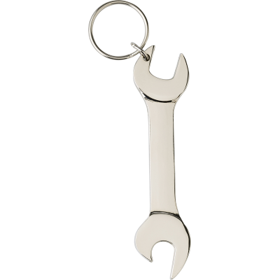SPANNER BOTTLE OPENER KEYRING in Silver