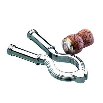 SPLENDID METAL CHAMPAGNE BOTTLE OPENER in Silver