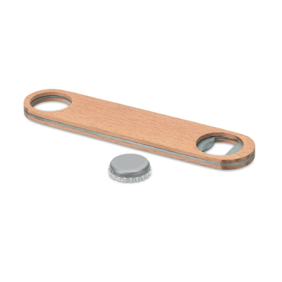 WOOD BOTTLE OPENER in Brown