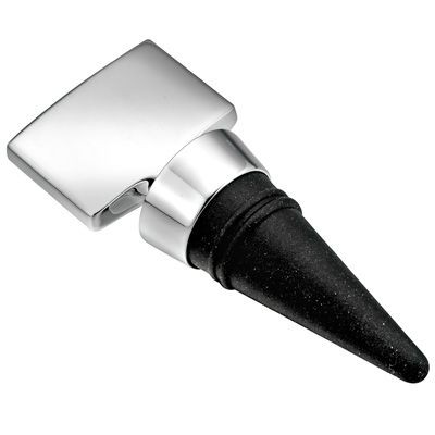 SMOOTH METAL SQUARED BOTTLE STOPPER in Silver