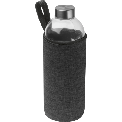 1000 ML GLASS BOTTLE with Neoprene Sleeve in Anthracite Grey 