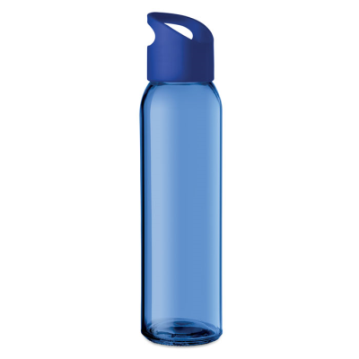 GLASS BOTTLE 470ML in Blue