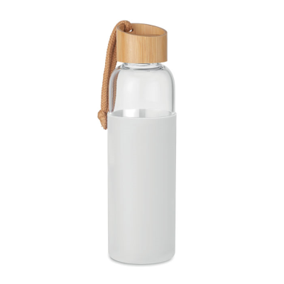 GLASS BOTTLE 500 ML in Pouch in White