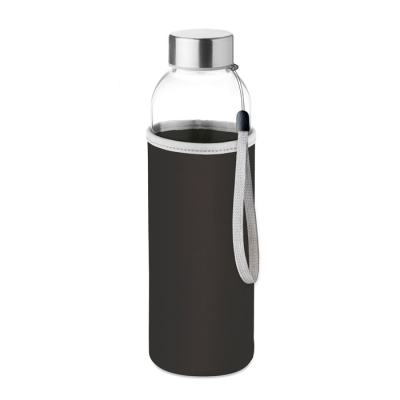 GLASS BOTTLE 500ML in Black