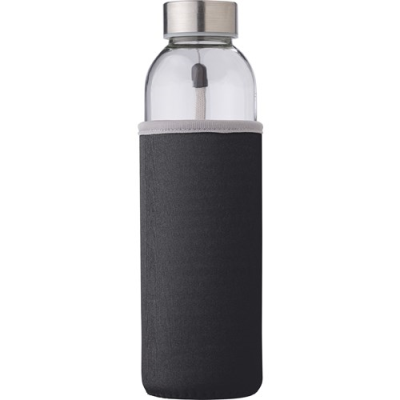 GLASS BOTTLE with Sleeve (500Ml) in Black